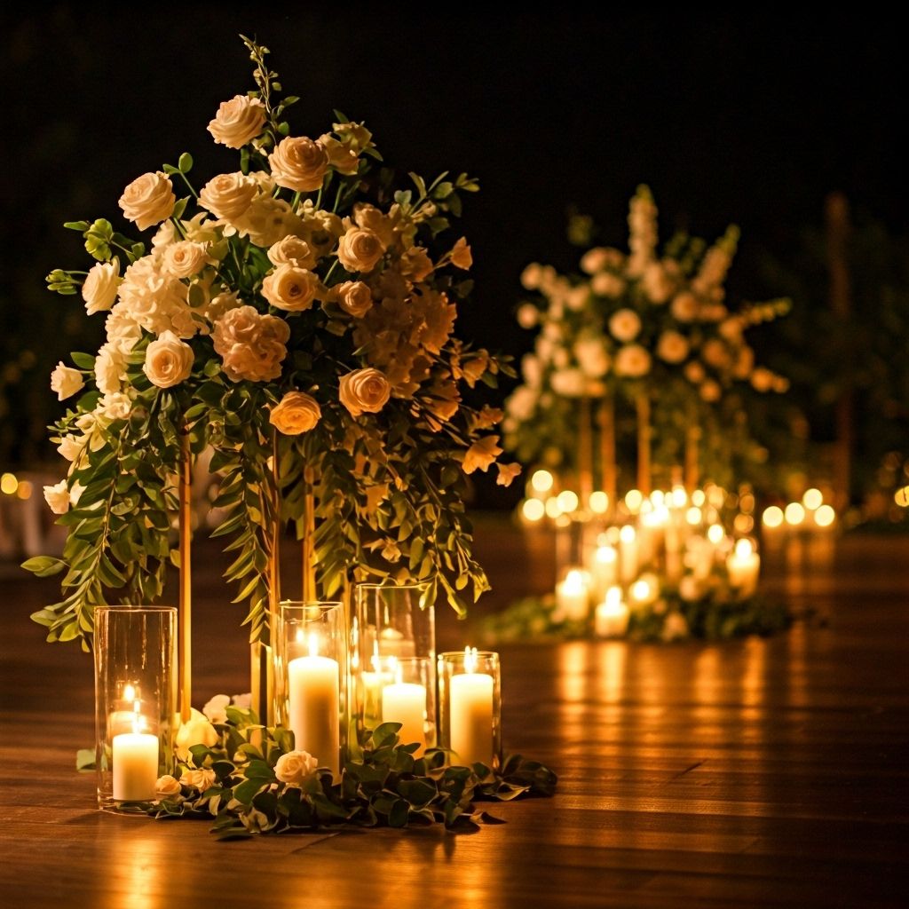 Elegant wedding setup